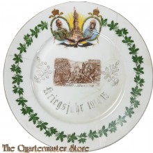 Patriotic  china plate “Köhler Chocolade” Kriegsjahr 1914/15