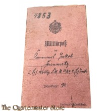Militair pass  1915 iR 33/34