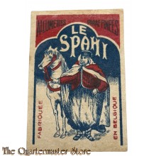 France - WW1 Label allumettes paraffinnees "LE SPAHI" (Label LE SPAHI paraffinized matches)