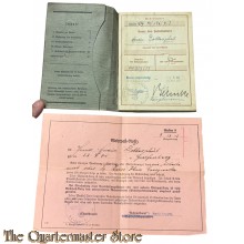 Wehrpass 196/7/3  Berlin Schoneberg mit Wehrpass notiz 