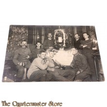(Feld) Postkarte/Studiophoto 1917 Weihnachten Gruppe Deutsche Soldaten