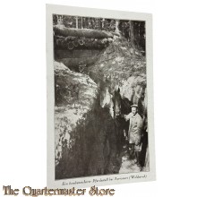 (Feld) Postkarte 1916 Ein bombensicherer Pferdestall bei Avricourt (Waldesruh)