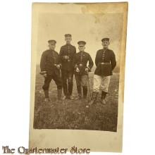 (Feld)postkarte 1915 4 Deutsche Soldaten 1 mit Sabel
