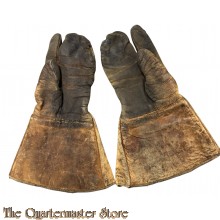 France - WW1 periode pilot / motor leather gloves 