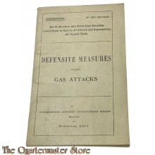 US Army Booklet 1917  Defensive measures against Gas Attack no 253 (revised)  CONFIDENTIAL