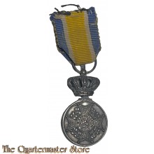 Miniatuur Eremedaille civiel , W verbonden aan de Orde van Oranje-Nassau, in zilver