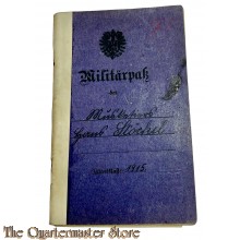 Militar pass 1915 3 Komp II Erz Bat Inf Rgt 63 