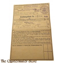 WK2 Quittungskarte nr 3 Invalidenversicherung Sachsen Anhalt 1940