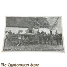 (Feld)postkarte 1916 Wagenstation einer bayerischen Fernsprech Abteilung