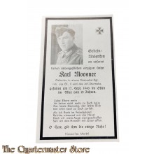 In Memoriam Karte/Death notice Gefr Inf Regt   (Russland)