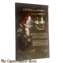 France - WW1 Postcard L’ Etoile de la France et de nos Armees 