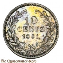 Coin - 1881 10 cents Nederland Willem III
