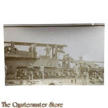 France - Postcard 1915 French soldiers at Train canon 