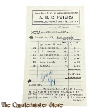 Nota 17 maart 1940 ABC Peters Amsterdam 