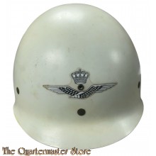 Klu (binnen) parade helm in wit met logo 