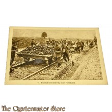 (Feld) Postkarte no 71 1914 Ein neuer Schienenweg durch Feindesland