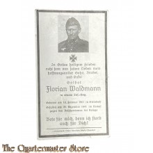 In Memoriam Karte/Death notice Soldat Infanterie  Regiment (Russland)