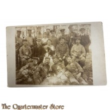 Postkarte/ Photo 1916 Deutsche Soldaten  mit Zivilisten  