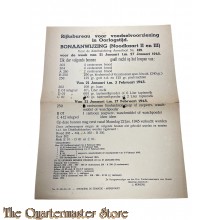 Bonaanwijzing (Noodkaart II en III) Distributiekring  Amersfoort no 429 Januari 21 t/m 27 1945