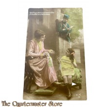 France - WW1 Postcard Oui chaque chose a sa raison d'etre : A la veillee on fait la lettre