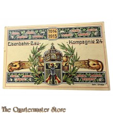 Postkarte 1915  Eisenbahn-Bau-Kompagnie 24