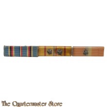 3 piece WW2 US Army ribbon bar Wulf Brown (plastic covered)