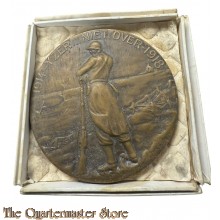 Belgium - Named WWI Yser plaque (non wearable medal) + very rare case!