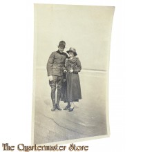 Studio Photo US WW1 US Soldier with campaign hat and wife