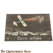 Postcard - France 1915 Bonne Annee Aeroplane 