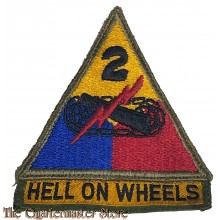 Mouwembleem 2e Armored Divisie (sleeve badge 2nd Armored Division)