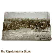 (Feld) Postkarte/Studiophoto 1903 Grosse gruppe Deutsche Soldaten Essen 