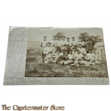 (Feld) Postkarte 1906 Gruppe Deutsche Soldaten, Abkochen in Alten-Grabow 1906