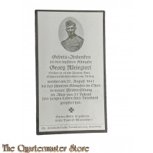 In Memoriam Karte/Death notice Soldat Pionier Battl  (Russland)