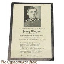 In Memoriam Karte/Death notice Grenadier Regt (Russia)