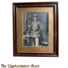 Large framed portret WW1 of a German Soldier 