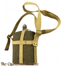 Canadian P37 Canteen/waterbottle with webbing skeleton harnass and strap