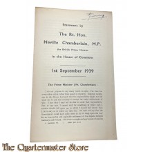 Brochure - statement by the Rt. Hon.  neville chamberlain MP