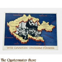 AnsichtsKarte (Mil. Postcard) Wir danken unserem Fuhrer
