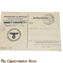 Postkarte OKW Kriegsverluste u. Kriegsgefangene 1944