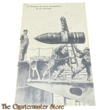 (Feld) Postkarte 1914 Ein Geschoss der neuen französischen 40 cm Geschütze