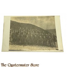 (Feld) Postkarte/Studiophoto 1916 Grosse Gruppe Deutsche Soldaten mit Gewehre