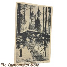 (Feld) Postkarte 1917 Feldbücherei-Unterstand im Füsilierlager, wurde im März 1916 vom Freiherrn von Ompteda besucht