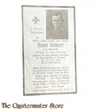 In Memoriam Karte/Death notice O Gefr Infanterie  Regiment (Russland)