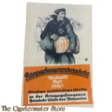 WK1 Buchlein Kriegsgefangenen Heimkehr (WW1 Booklet return of POWs)