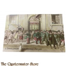 France - Postcard 1914 L’ enrolement des jeunes poilus