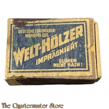 Schachtel Streichholzer Weltholzer WW2 (Matches Weltholzer WW2)