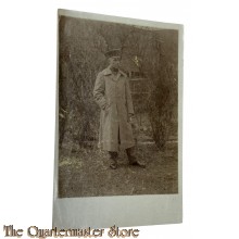 (Feld) Postkarte 1917 Deutscher Soldat mit Mantel
