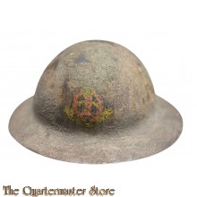 WW1 early rimless British Mark I Brodie steel helmet Middlesex Regiment