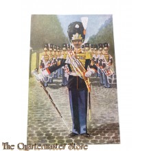Ansicht No 2 1949 Garde Regiment Grenadiers Ceremoniële tenue Tamboer-Majoor en Drumband 