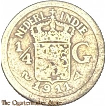 Coin - Nederlands Indië 1/4 Gulden 1911